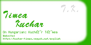 timea kuchar business card